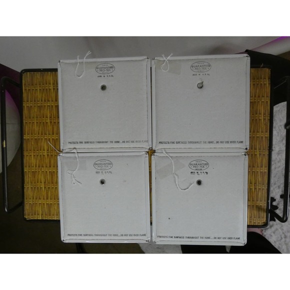 Vintage Pro-Tex Metal Trivet Antique Car Hot Pad 1950's Set of 4 - Picture 7 of 8